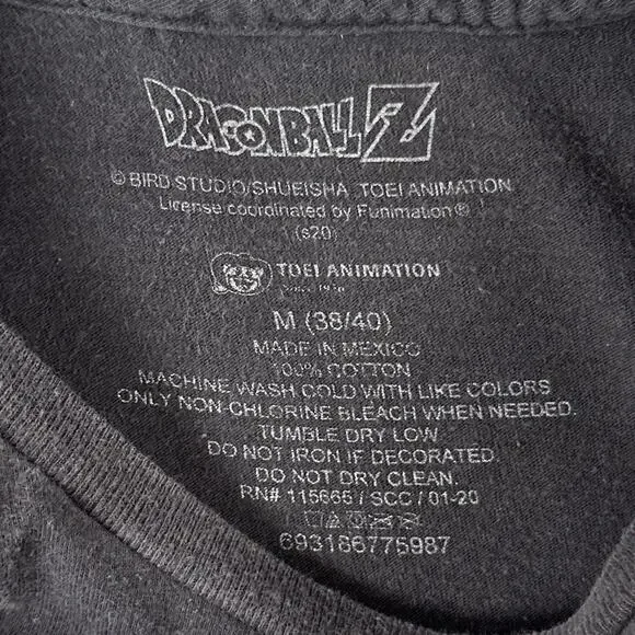 Dragonball Z Goku Orange/Black Anime Graphic T-shirt Size Medium - Picture 3 of 7